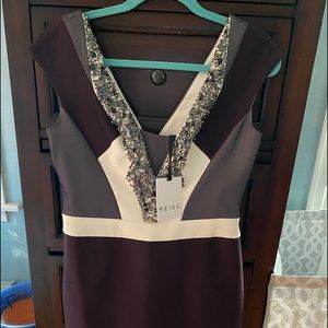 Gorgeous Reiss gown with jeweled collar.